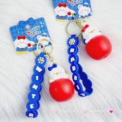 Móc Khóa Vịt Cà Chua Có đèn Rabbit Winter Snow white