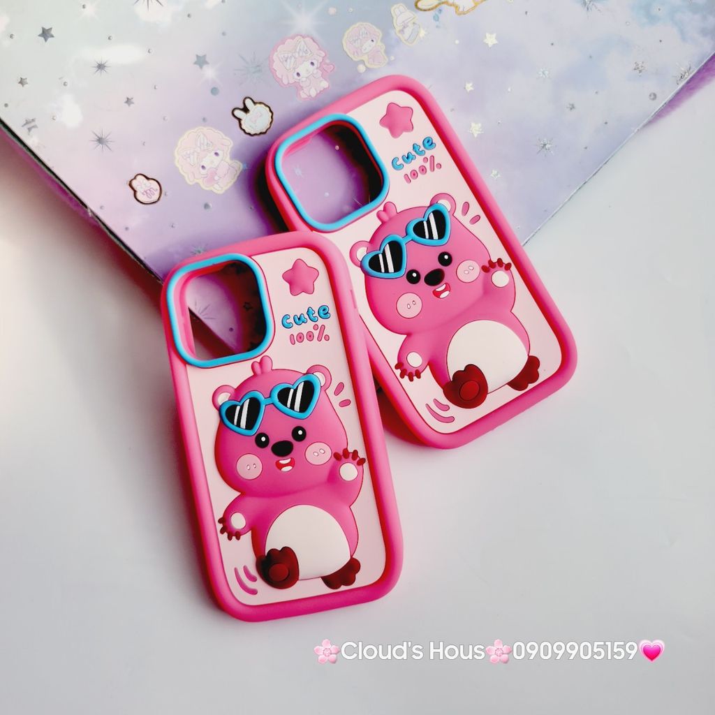 Case Ốp điện thoại iPhone Su dẻo Chuột Loopy Đeo Kính Cute 100% Viền Xanh iPhone 11/12/13/14/15/Pro/Promax