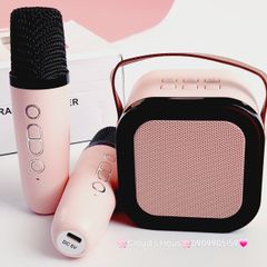 Loa Karaoke Kèm 2 Micro Bluetooth Mini K12 10W