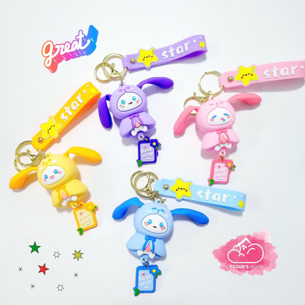 Móc khóa Điều ước Best wish Star