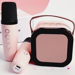 Loa Karaoke Kèm 2 Micro Bluetooth Mini K12 10W
