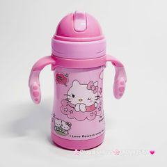 Bình nước giữ nhiệt Hello Kitty Có quai cầm cho bé