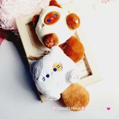 Móc Khóa Gấu Bông Mèo Bông Dễ Thương Squeaker Có Tiếng