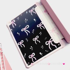 Case Ốp Bao da iPad Nơ Hồng Tiểu Thư Beautiful Lưng Gương iPad 9.7/10/10.2/10.5/10.9/11/12.9inch
