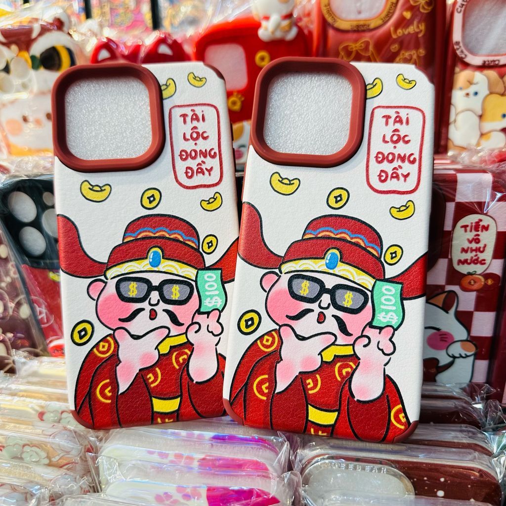 Case Ốp điện thoại iPhone Ông Thần Tài Tài Lộc Đông Đầy iPhone 11/12/13/14/15/Pro/Promax - TẾT