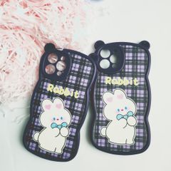 CASE IPHONE NHÁM DA TAI GẤU Tím  - THỎ Rabbit