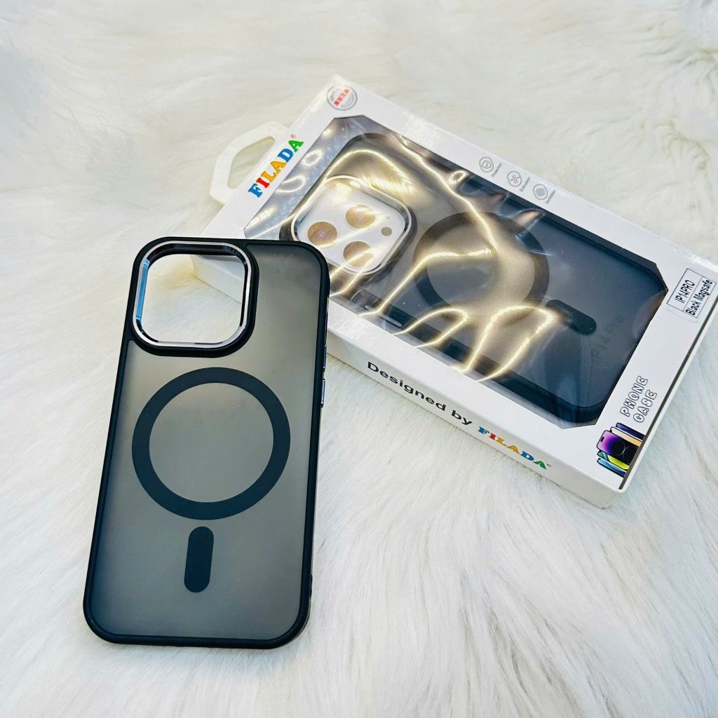 Case Ốp điện thoại Trong lưng nhám Magsafe chính hãng Filada iPhone 11/12/13/14/Plus/Pro/Promax (viền màu)