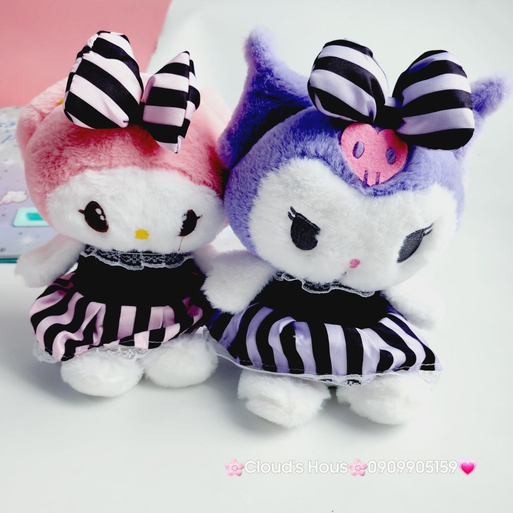 Gấu Bông Melody & Kuromi Mặc Váy