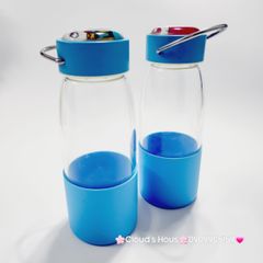 Bình Nước Thủy tinh Doraemon có quai cầm Inox