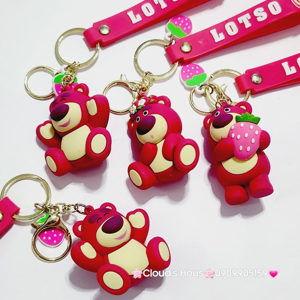 MÓC KHÓA GẤU DÂU LOTSO Mập Kute (4 mẫu)
