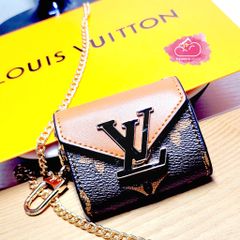 Cover Case Vỏ bảo vệ Airpod Bóp da LV Siêu Sang kèm dây đeo Airpod 1/2/3/Pro/Pro2