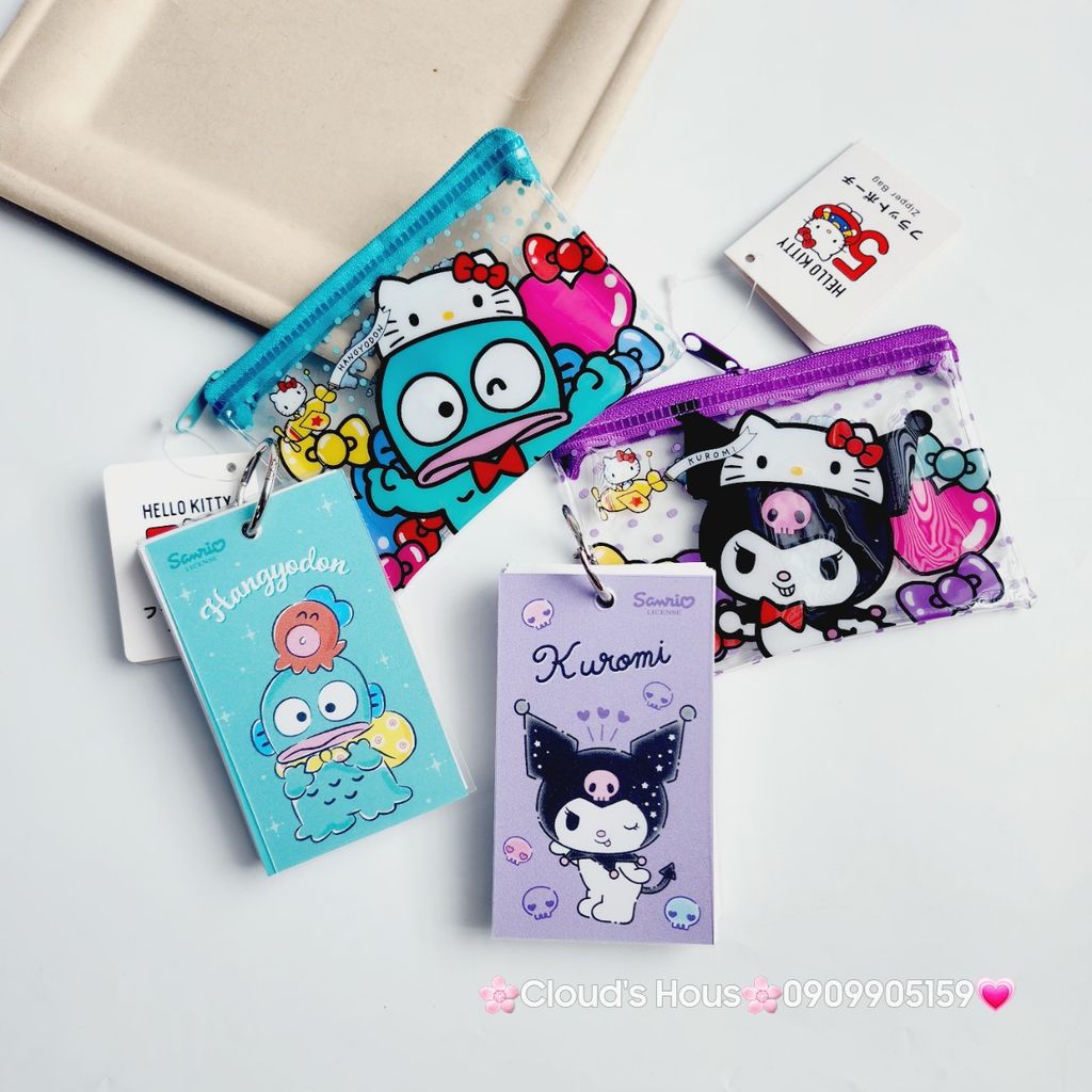 BÓP Ví Mini Trong Suốt In Hình Kute Sanrio Chính Hãng