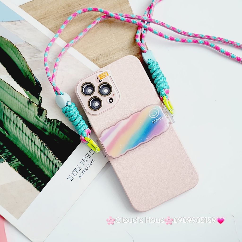 Dây Dù ĐEO chéo kèm thanh KẸP giữ điện thoại hoạt hình kute