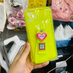 Case Ốp điện thoại iPhone Xanh Neon Trong dẻo Chống dựng vải