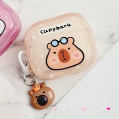 Cover Case Vỏ bảo vệ Airpod Chuột Capybara phao gợn sóng Airpod 1/2/3/Pro/Pro2