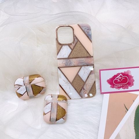 CASE iPhone VÂN ĐÁ MABLE VÀNG