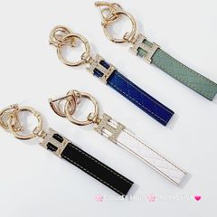 Móc Khóa Dây Da Hermes Đính đá Sang chảnh