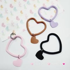 Vòng charm đeo tay Silicone Trái tim basic
