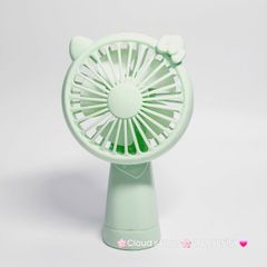 Mini Fan - Quạt Cầm Tay - Để Bàn Tai Mèo Màu Trơn Nhiều Màu