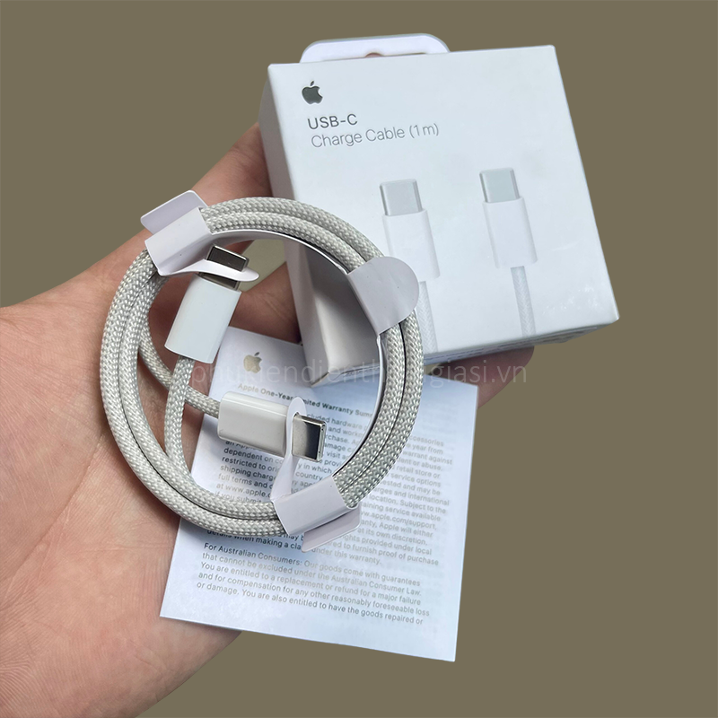 Cáp sạc USB-C iPhone 15/Pro/Promax 60W 1m TypeC-TypeC