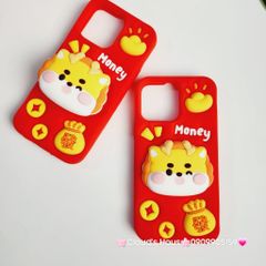 Case Ốp điện thoại iPhone Su dẻo Lân Vàng kèm Popsocket iPhone 11/12/13/14/15/Pro/Promax - TẾT