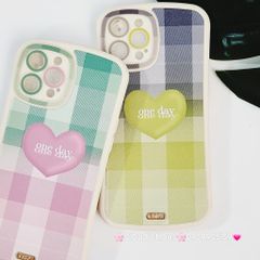 Case ốp điện thoại iPhone Nhám da Chống shock Tim one day Toxy form tròn iPhone 11/12/13/Pro/Promax