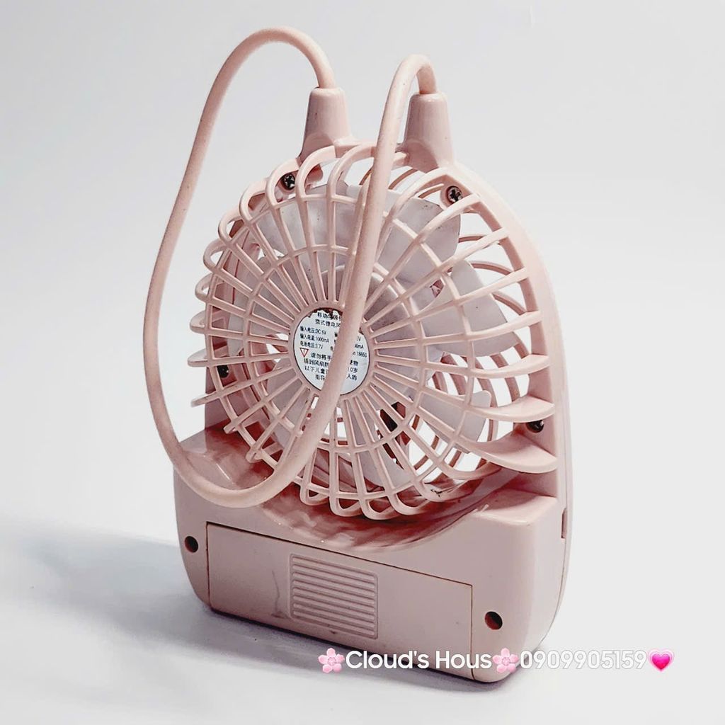 Mini Fan - Quạt Cầm Tay - Để Bàn Có Dây Xách Du Lịch