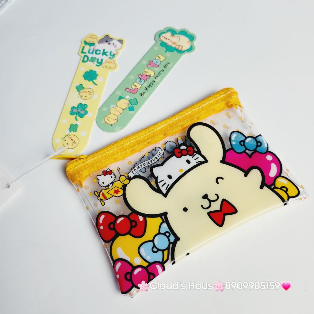 BÓP Ví Mini Trong Suốt In Hình Kute Sanrio Chính Hãng