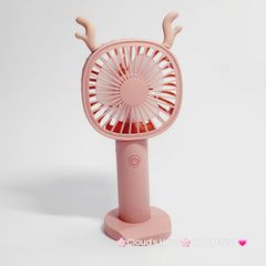 Mini Fan - Quạt Cầm Tay Tai Thú Nhiều Màu ( có đế rời để bàn)