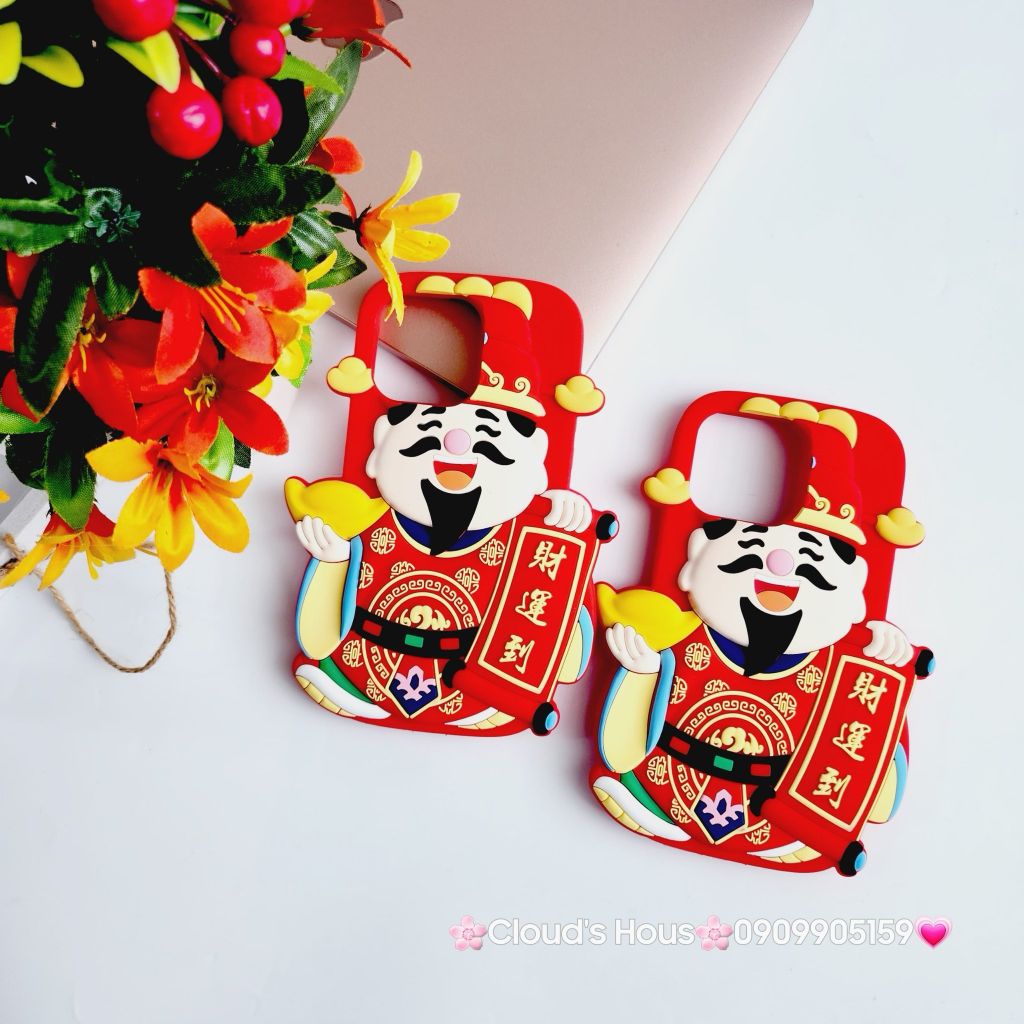 Case Ốp điện thoại iPhone Su dẻo Ông Thần Tài iPhone 11/12/13/14/15/Pro/Promax - TẾT