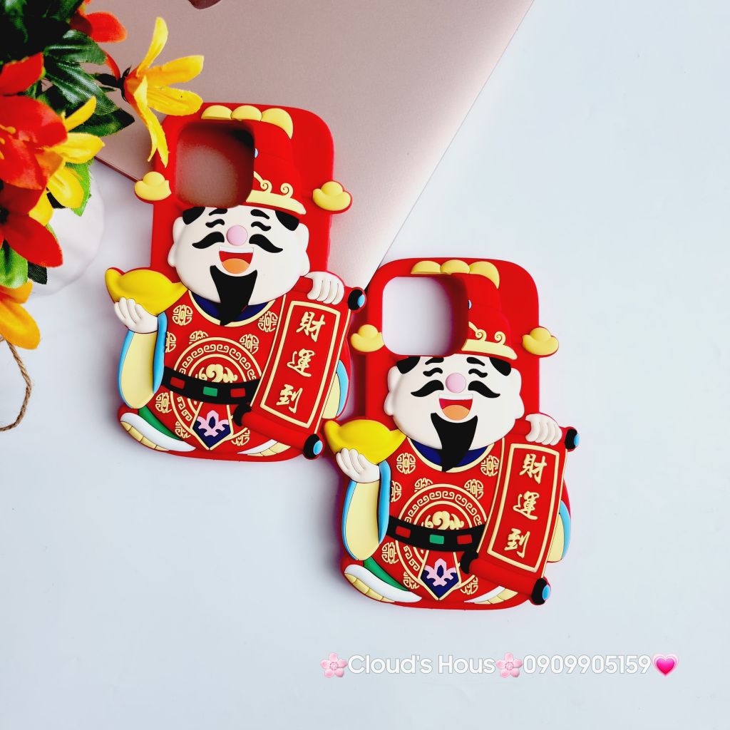 Case Ốp điện thoại iPhone Su dẻo Ông Thần Tài iPhone 11/12/13/14/15/Pro/Promax - TẾT