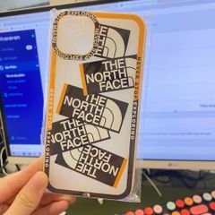 Case Ốp điện thoại iPhone The North Face trong dẻo nhám viền màu (2 màu)