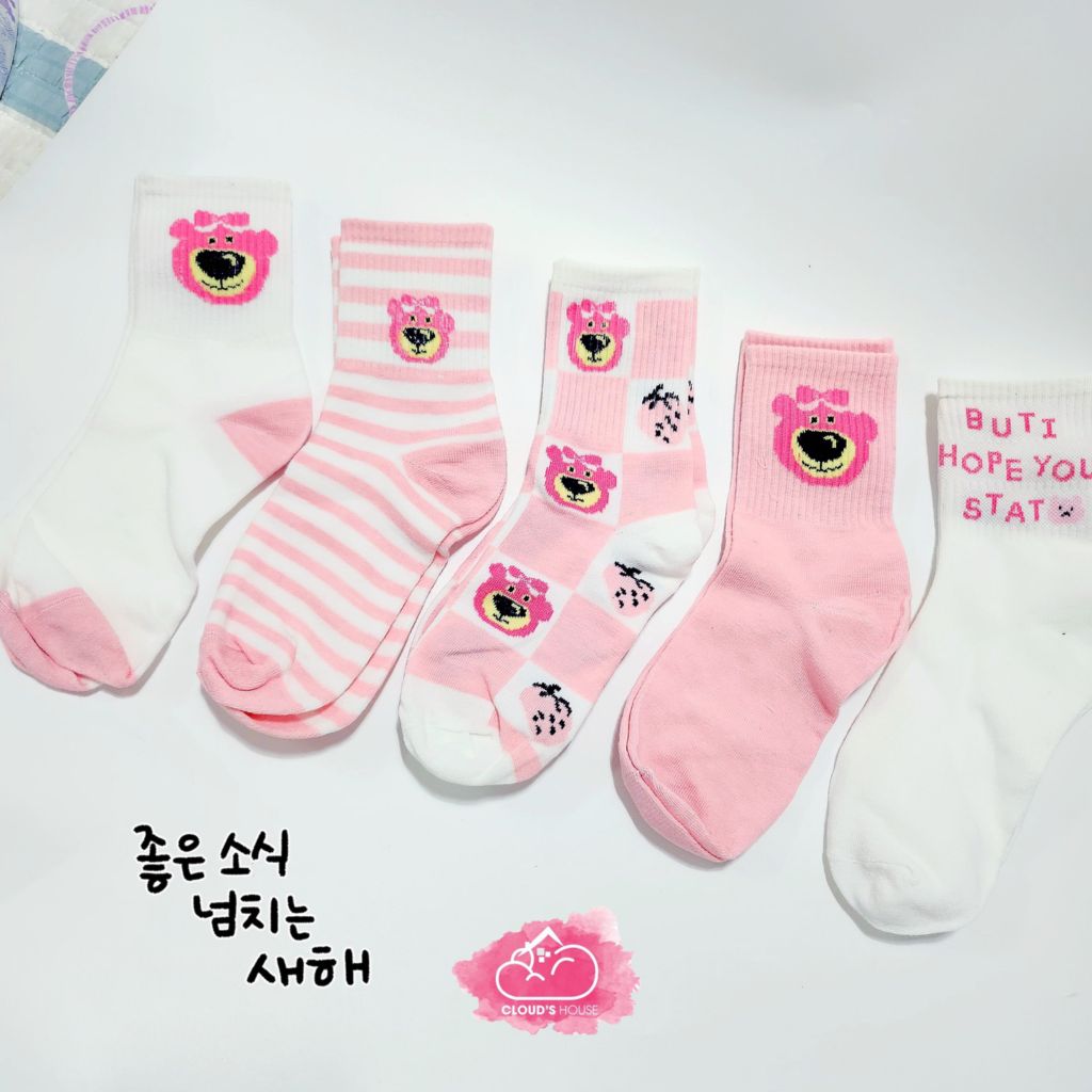 Tất vớ Gấu hồng Lotso