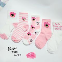 Tất vớ Gấu hồng Lotso