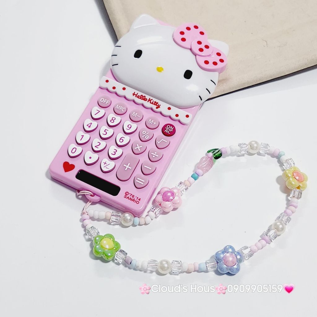 Máy Tính Hello Kitty Mini Cầm Tay (3 màu) - kèm dây charm KT966