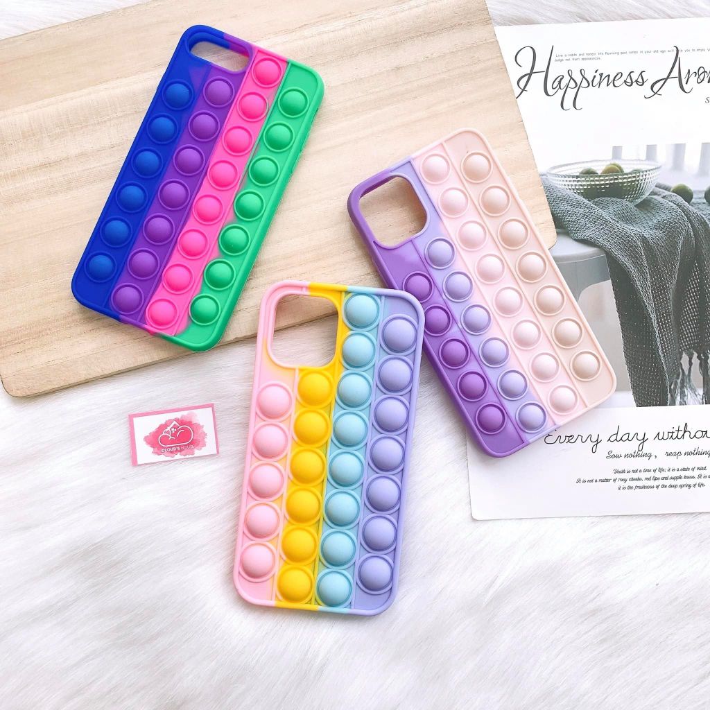 Case Ốp điện thoại iPhone Su dẻo Pop It Color iPhone 7+/XSM/11/12/Pro/Promax