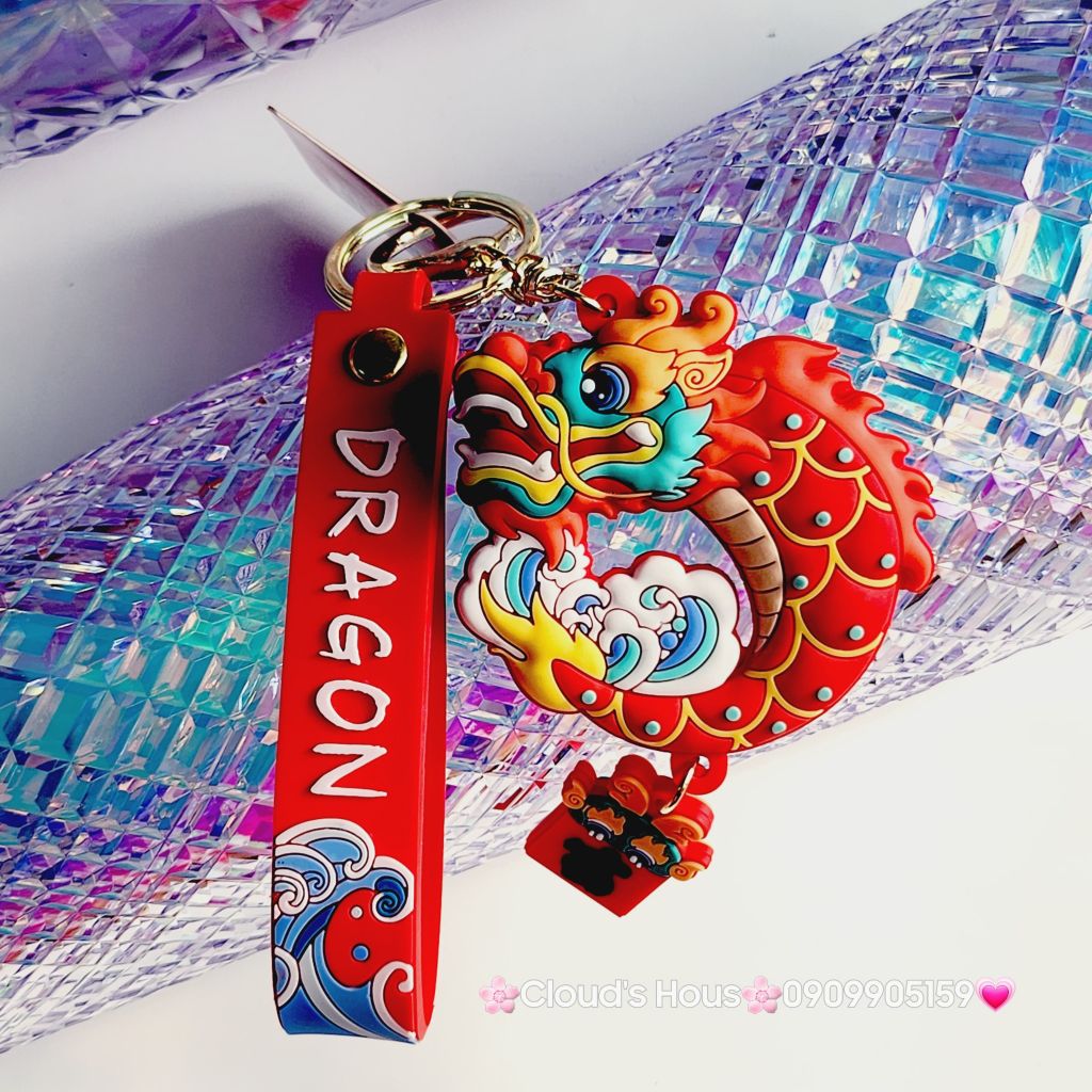 Móc Khóa Rồng Nước Phun Lửa Tết Dragon - TẾT