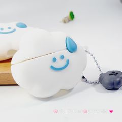 Cover Case Vỏ bảo vệ Airpod Su Dẻo Đám Mây Trắng Kèm Charm Airpod 1/2/3/Pro/Pro2