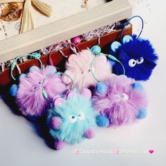 Móc Khóa Cục Bông Monster  Nhiều Màu Dễ Thương