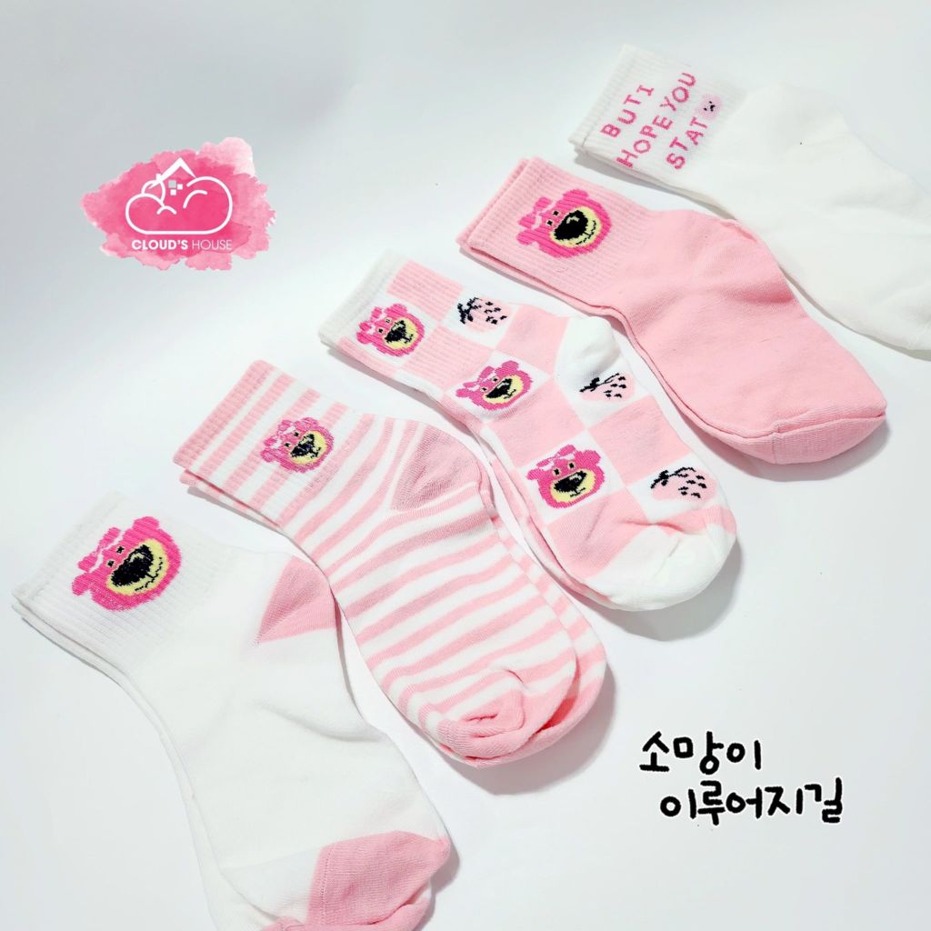 Tất vớ Gấu hồng Lotso