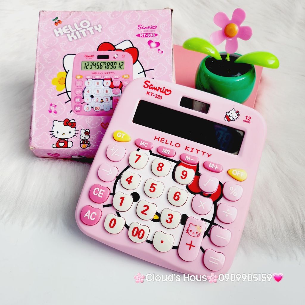 Máy Tính Hello Kitty Hồng Mini Nhỏ Gọn KT-333