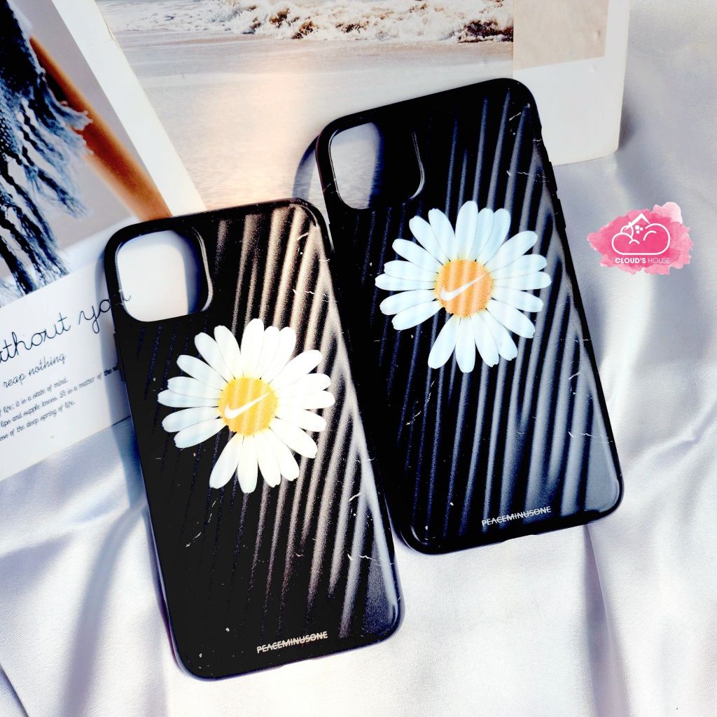 Case Ốp điện thoại Hoa Cúc Nhám Đen Có Vân Iphone 11promax