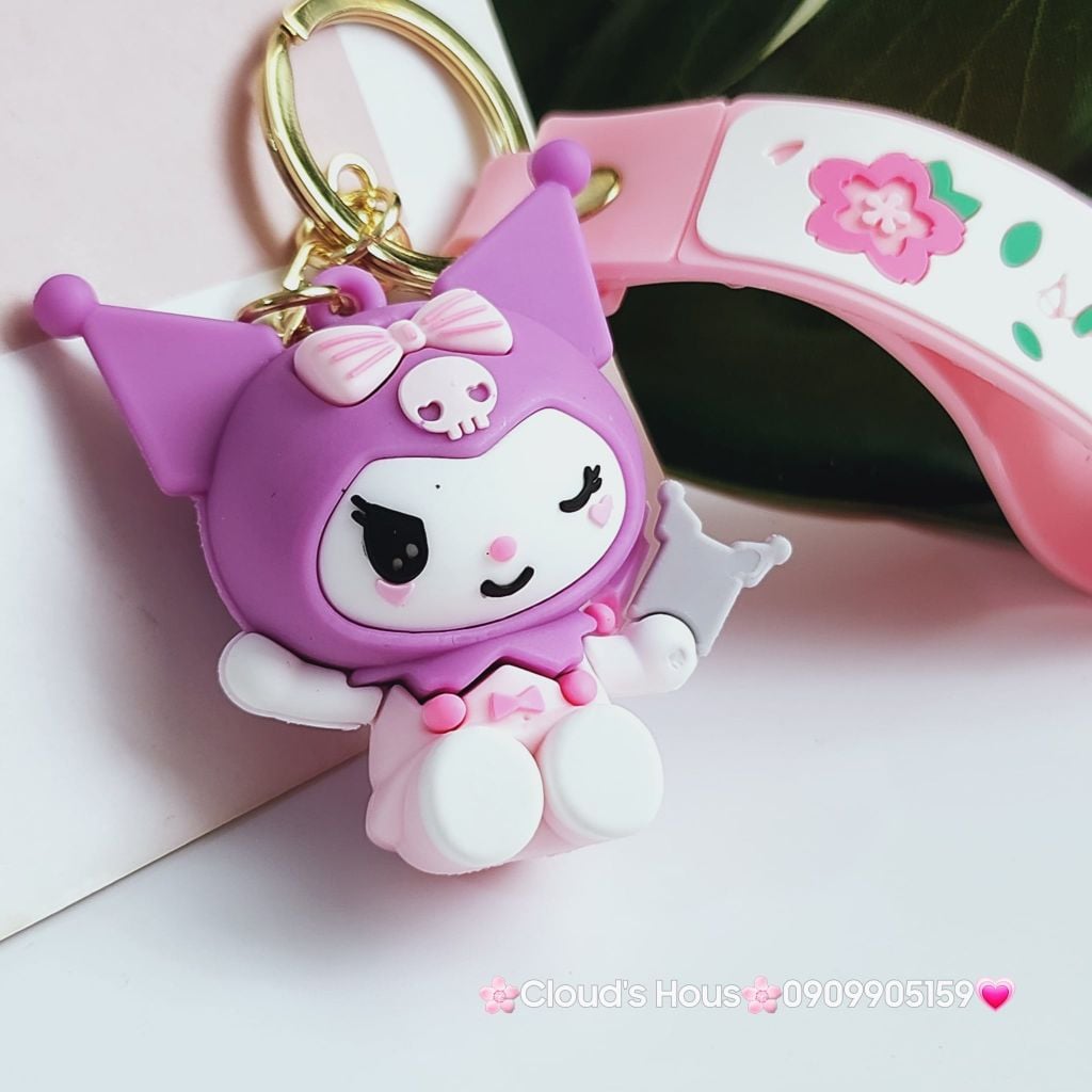 Móc Khoá Kuromi & Melody dây Sakura Adorable