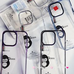 Case Ốp điện thoại iPhone Likgus Kính Trong KingKong viền màu Camera iPhone 15/16/Pro/Plus/Promax