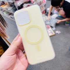Case Ốp điện thoại iPhone Trong Nhám Magsafe Vàng Pastel Zoozoo Case iPhone 12/13/14/15/Pro/Promax