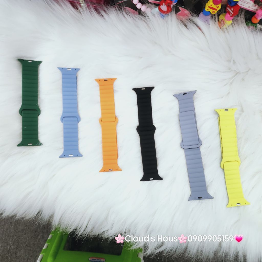 Dây Apple Watch Silicone Basic Chống bẩn Hai màu có nam châm siêu xịn
