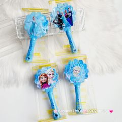 Lược Chải Tóc Đệm Khí Mát Xa Hình Công Chúa Elsa Frozen Tiện Dụng Dành Cho Bé Gái