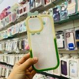 CASE iPhone TRONG VIỀN MÀU OMBRE CAMERA CÀI NƠ ( viền thẳng)