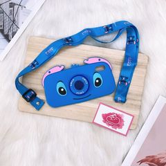 Case Ốp điện thoại iPhone SU DẺO STITCH Camera có dây đeo iPhone X/Xs/XsMax/11/11Promax