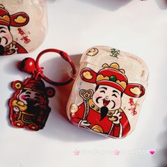 Cover Case Vỏ bảo vệ Airpod Ông Thần Tài Charm Thần Tài Có Chuông Airpod 1/2/3/Pro/Pro2 - TẾT